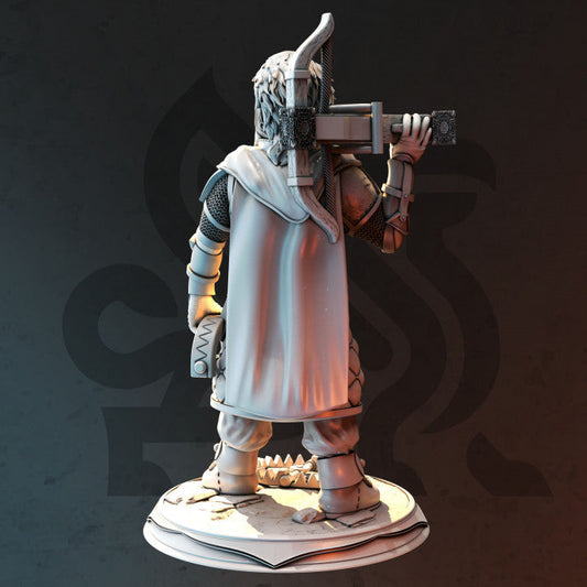 Half-Dwarf Ranger Hunter Bow Trap Axe | Medium | DM Stash | D&D DnD Pathfinder Miniature