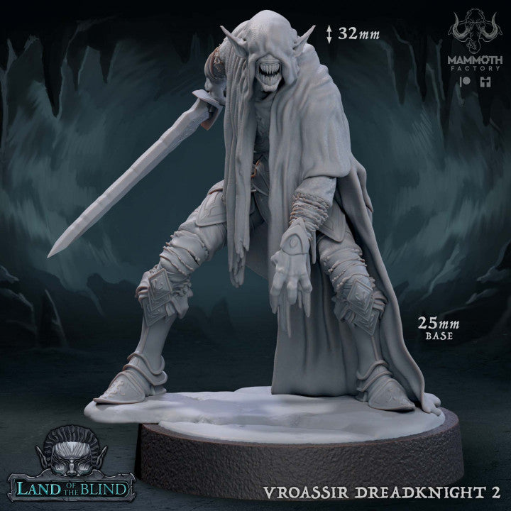 Vampire Knight Undead Warrior Miniature | Medium | Mammoth Factory | D&D DnD Pathfinder