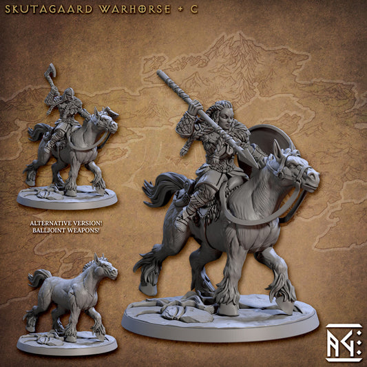 Northmen Huskarls Horse Rider - Mounted (75mm Base)