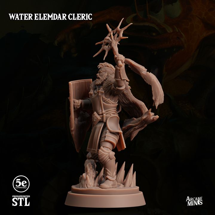Water Elemdar Cleric - Casting (25mm Base)
