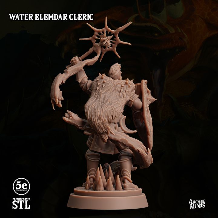 Water Elemdar Cleric - Casting (25mm Base)