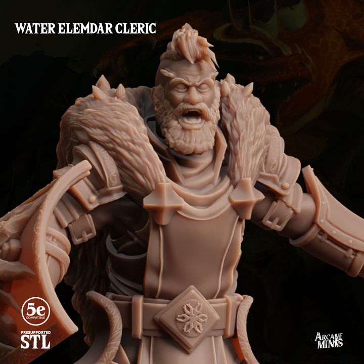 Water Elemdar Cleric - Casting (25mm Base)