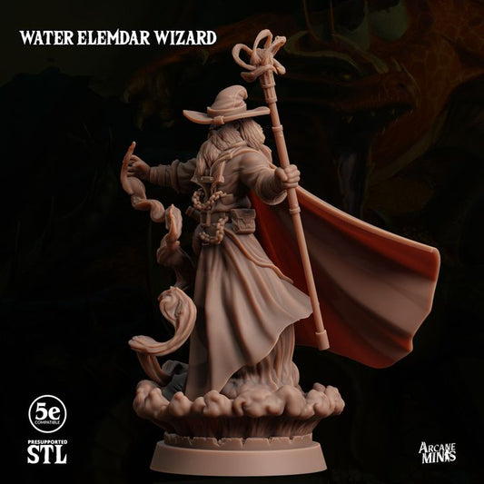 Water Elemdar Wizard - Casting (25mm Base)