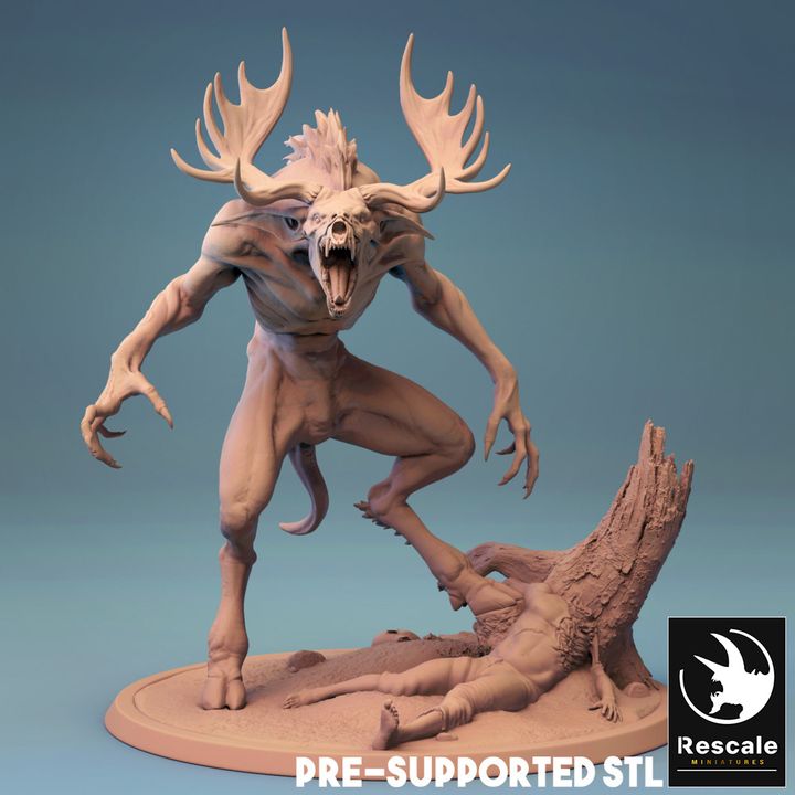 Wendigo Monstrous Fiends Undead | Huge | Rescale Miniatures | D&D DnD Pathfinder Miniature