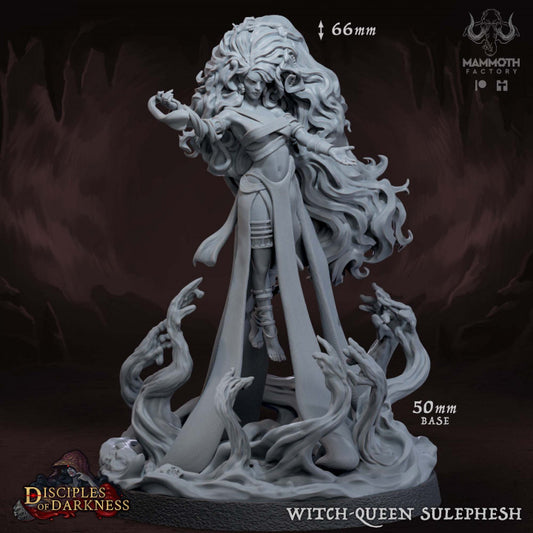 Witch-Queen Sulapesh - Casting (50mm Base)