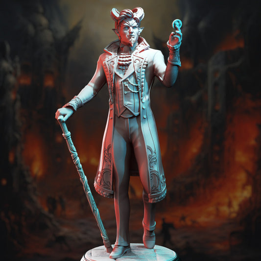 Tiefling Devil Dealer - Stately (25mm Base)