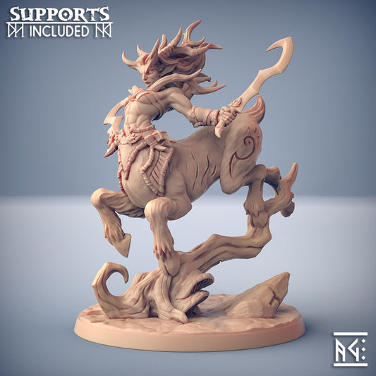 Cervitaur Ranger Druid Hero | Medium | Artisan Guild | D&D DnD Pathfinder Miniature