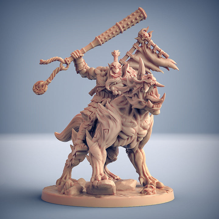 Oni Beast Leader Mounted Warrior | Large | Artisan Guild | D&D DnD Pathfinder Miniature