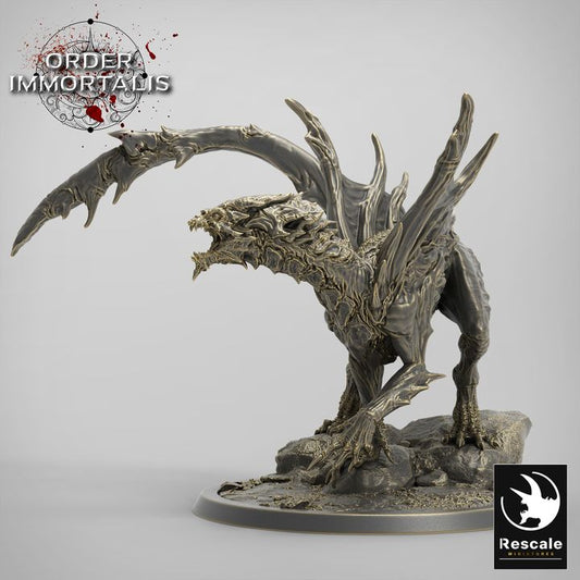 Young Blood Dragon Roaring | Large | Rescale Miniatures | D&D DnD Pathfinder Miniature