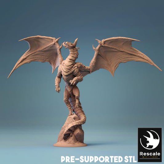 Young Cloud Dragon - Majestic (50mm Base)