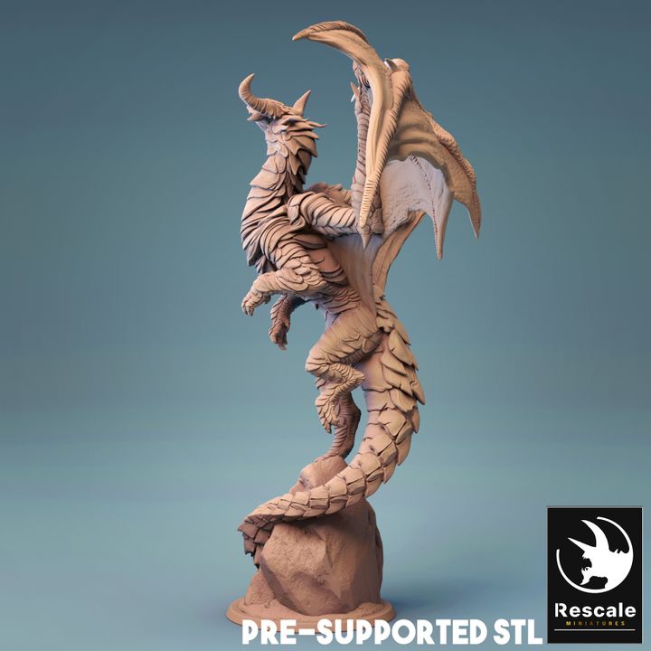 Young Cloud Dragon Weather Control | Large | Rescale Miniatures | D&D DnD Pathfinder Miniature