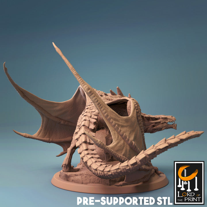 Joven Dragón de Magma - Guardia (Base de 50 mm)