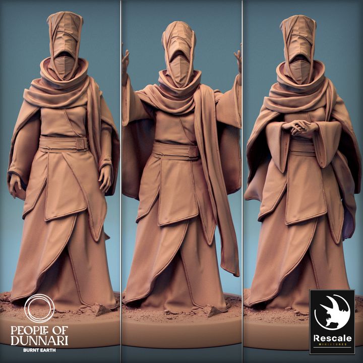 Collection Priestess Mystic Sage Humanoid | Medium | Rescale Miniatures | D&D DnD Pathfinder Miniature