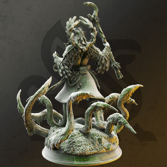 Feathered Elven Arch Druid Miniature | Medium | DM Stash | D&D DnD Pathfinder Miniature