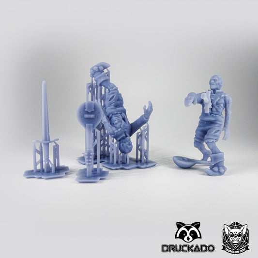 Zombie Bard - Staggering Pose (25mm Base)