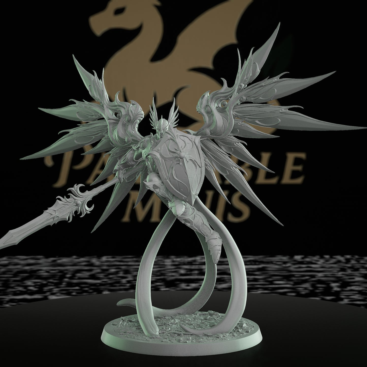 Aurelian Skyblade Angel Paladin Miniature | Large | Rescale Miniatures | D&D DnD Pathfinder Miniature