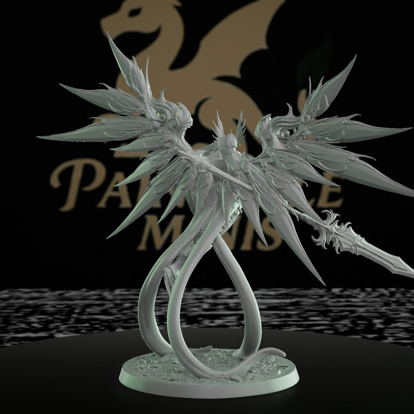 Aurelian Skyblade Angel Paladin Miniature | Large | Rescale Miniatures | D&D DnD Pathfinder Miniature