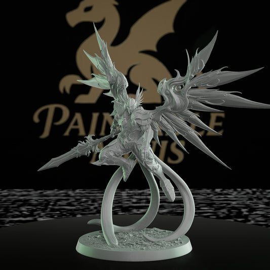 Aurelian Skyblade Angel Warrior Miniature | Large | Rescale Miniatures | D&D DnD Pathfinder Miniature