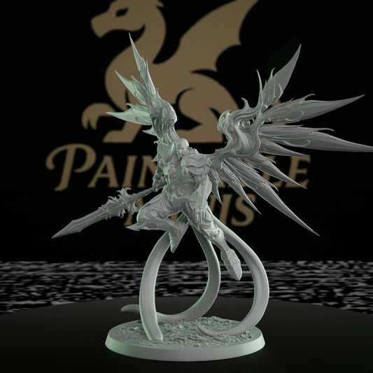 Aurelian Skyblade Angel Warrior Miniature | Large | Rescale Miniatures | D&D DnD Pathfinder Miniature