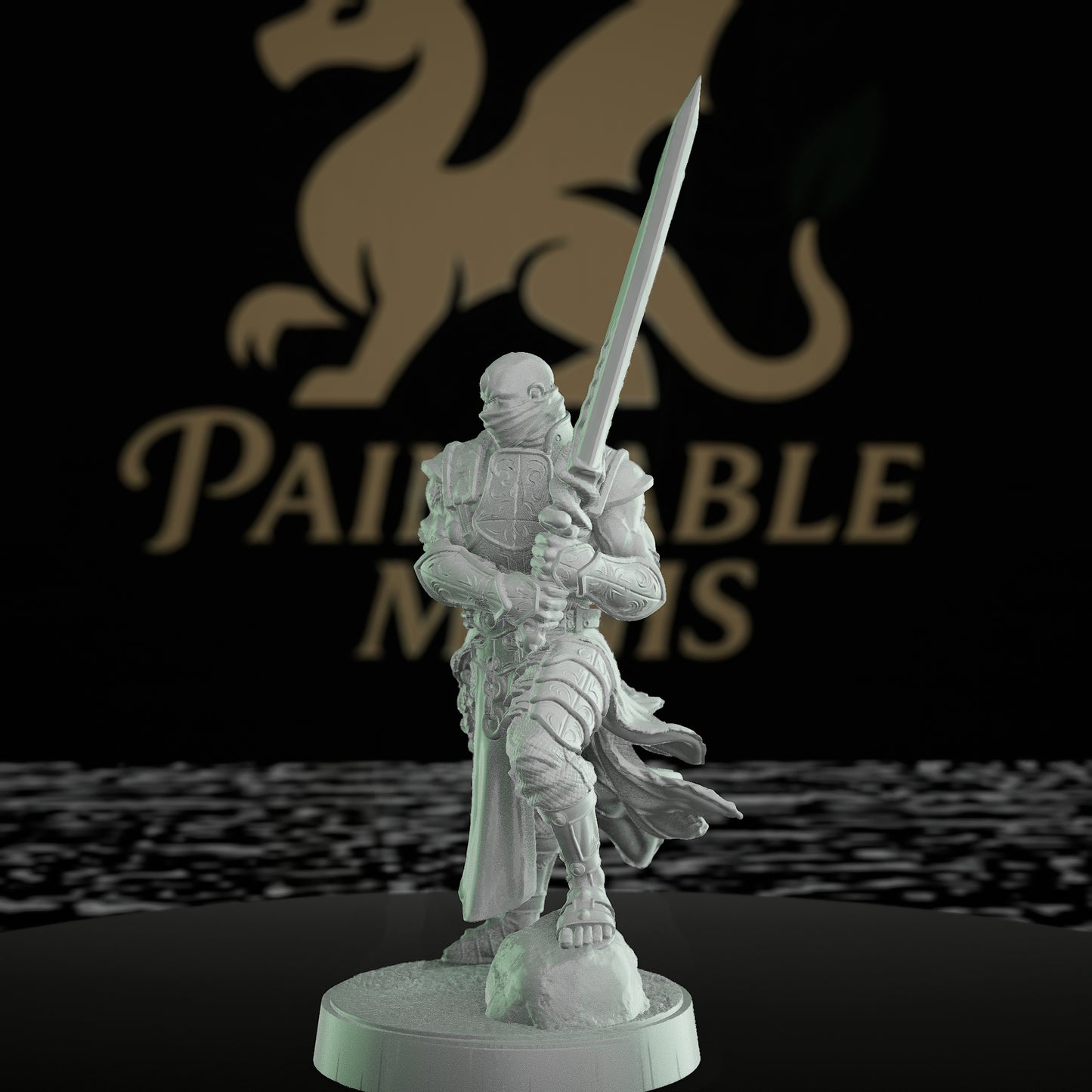 Beloved Fighter Champion Figure Sword | Medium | Mammoth Factory | D&D DnD Pathfinder Miniature