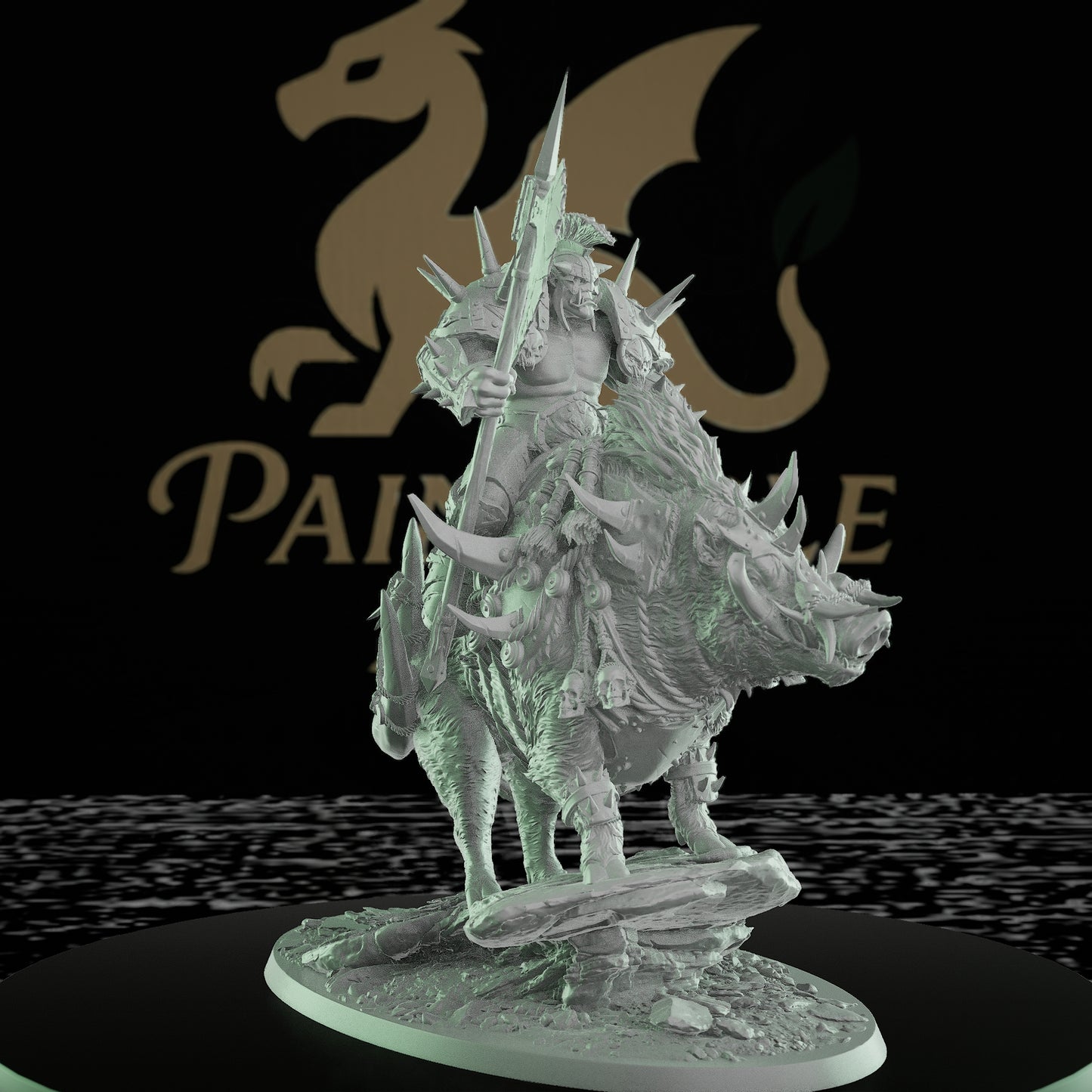 Collection Orc Boar Rider Villain Barbarian | Large | Rescale Miniatures | D&D DnD Pathfinder Miniature