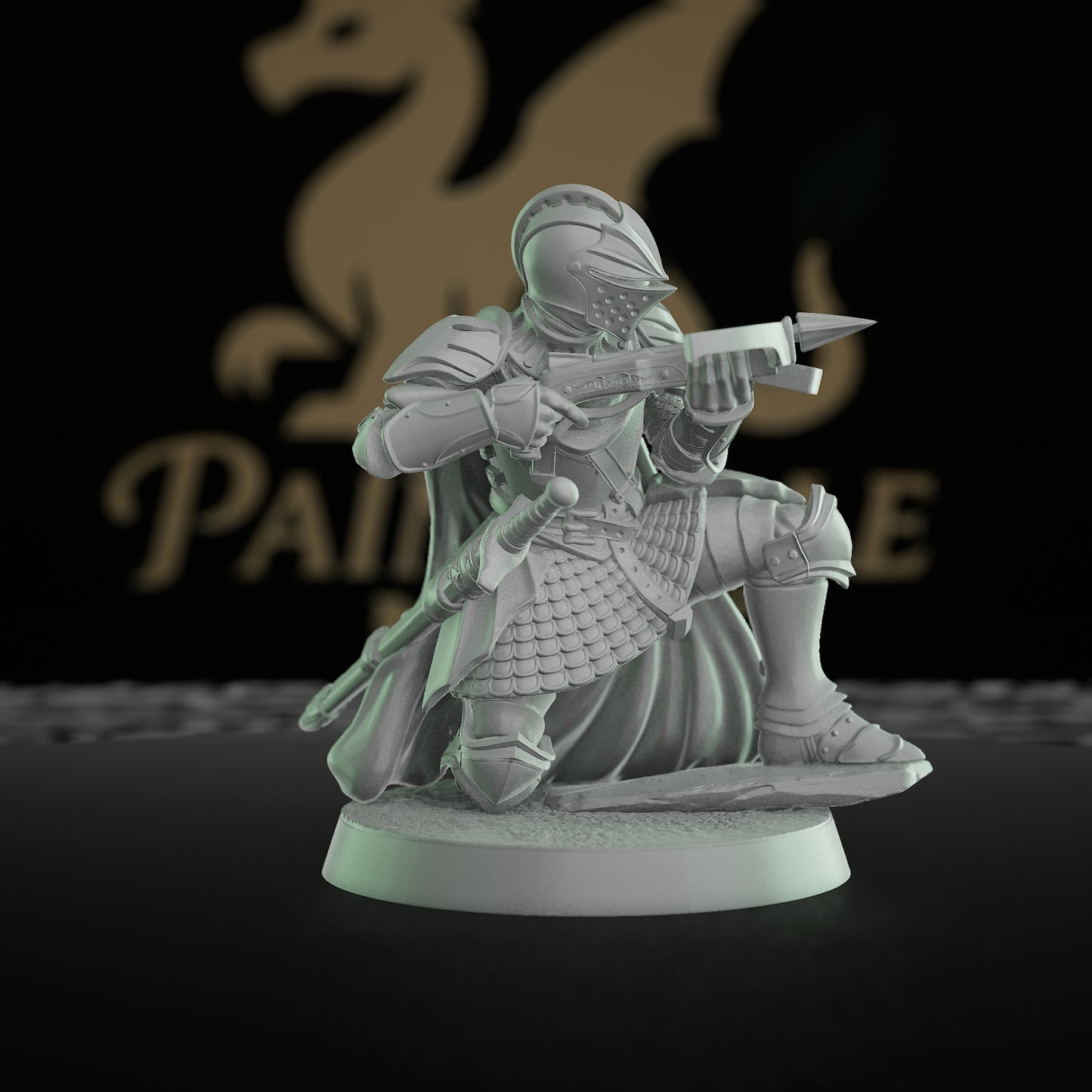 Chivalrian Knight Crossbow Figure Medium | Mammoth Factory | D&D DnD Pathfinder Miniature