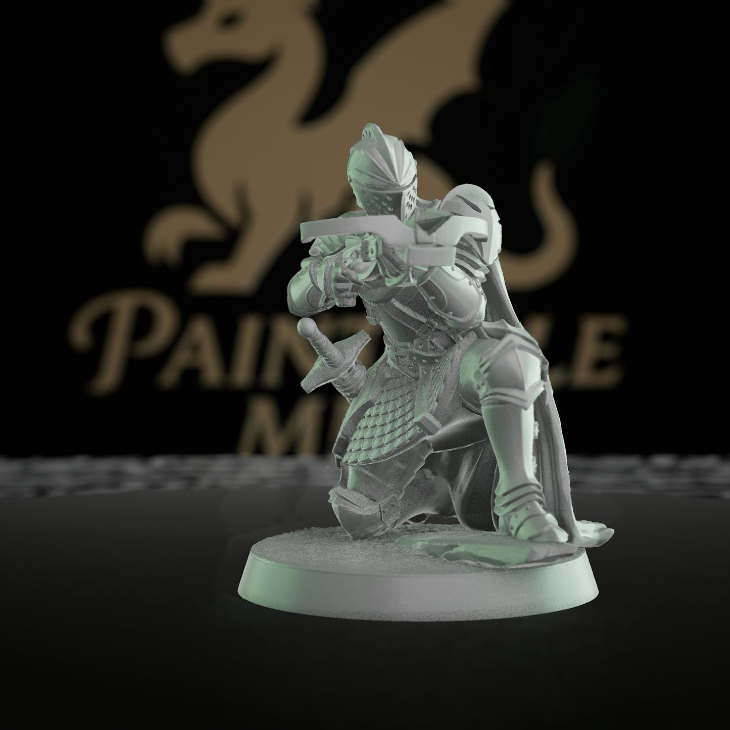 Chivalrian Knight Crossbow Figure Medium | Mammoth Factory | D&D DnD Pathfinder Miniature