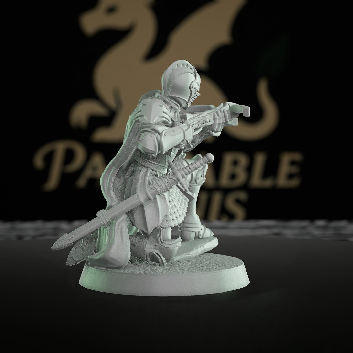 Chivalrian Knight Crossbow Figure Medium | Mammoth Factory | D&D DnD Pathfinder Miniature