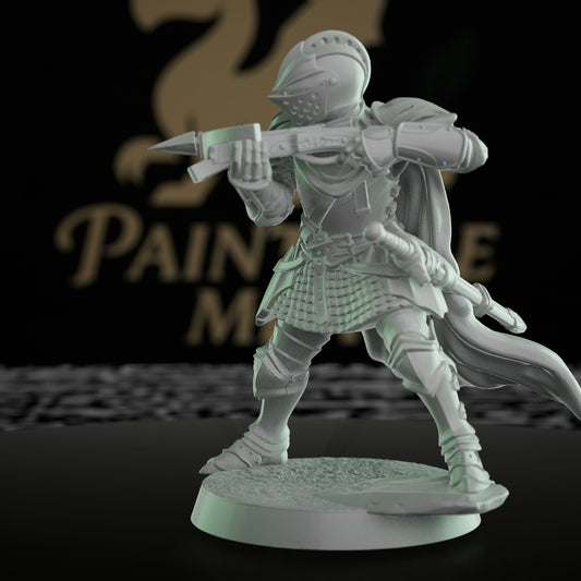 Chivalrian Knight Crossbow Figure Medium | Mammoth Factory | D&D DnD Pathfinder Miniature