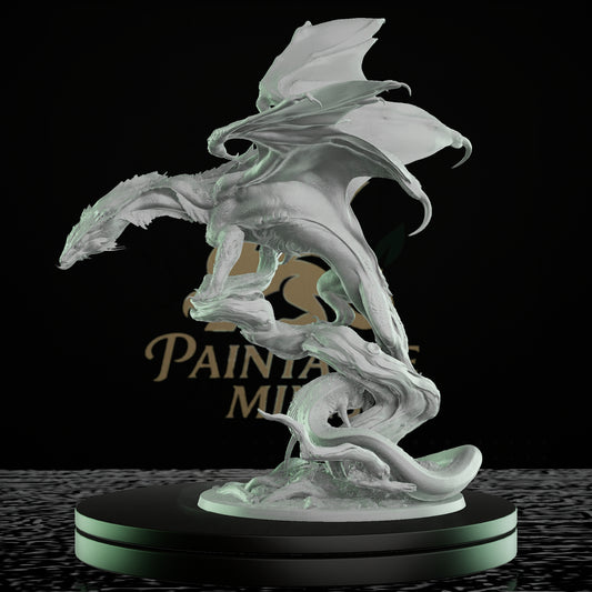 Green Dragon Miniature Dragon RPG Huge | Rescale Miniatures | D&D DnD Pathfinder Miniature