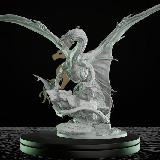 Copper Dragon RPG Miniature | Huge | Rescale Miniatures | D&D DnD Pathfinder Miniature