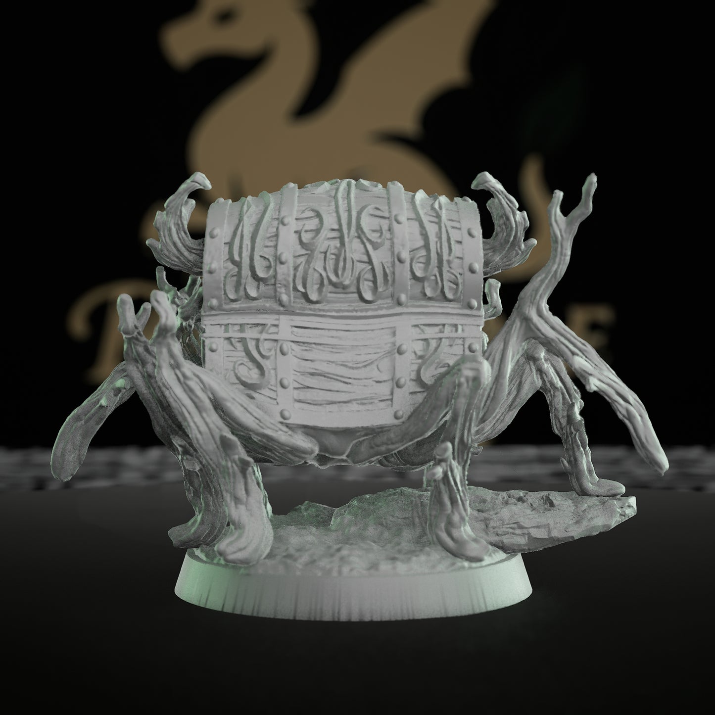 Mimic Chest Monster Miniature | Dungeons and Dragons Monstrosity | RPG Tabletop Miniature DnD Painting