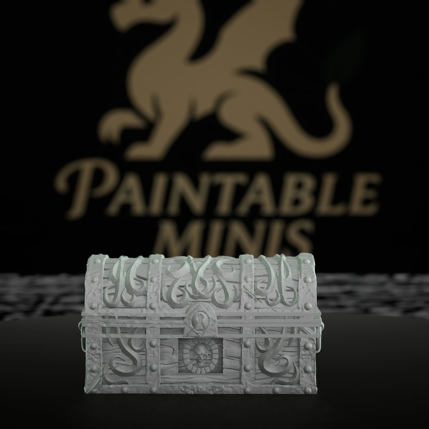 Mimic Chest Monster Miniature | Dungeons and Dragons Monstrosity | RPG Tabletop Miniature DnD Painting