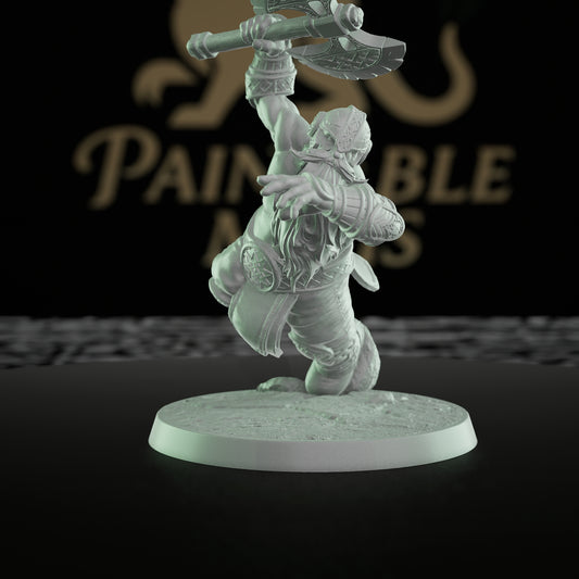 Collection Dwarf Warrior Axe | Medium | Rescale Miniatures | D&D DnD Pathfinder Miniature