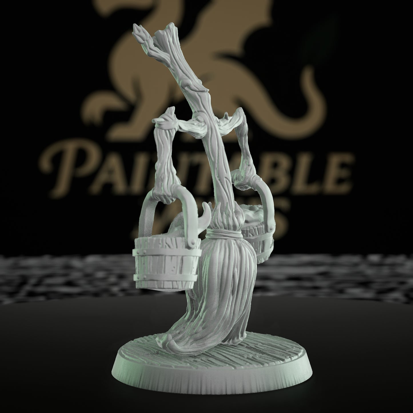 Enchanted Broom Construct Miniature | Dungeons and Dragons Mini RPG Tabletop Miniature | DnD Painting Pathfinders