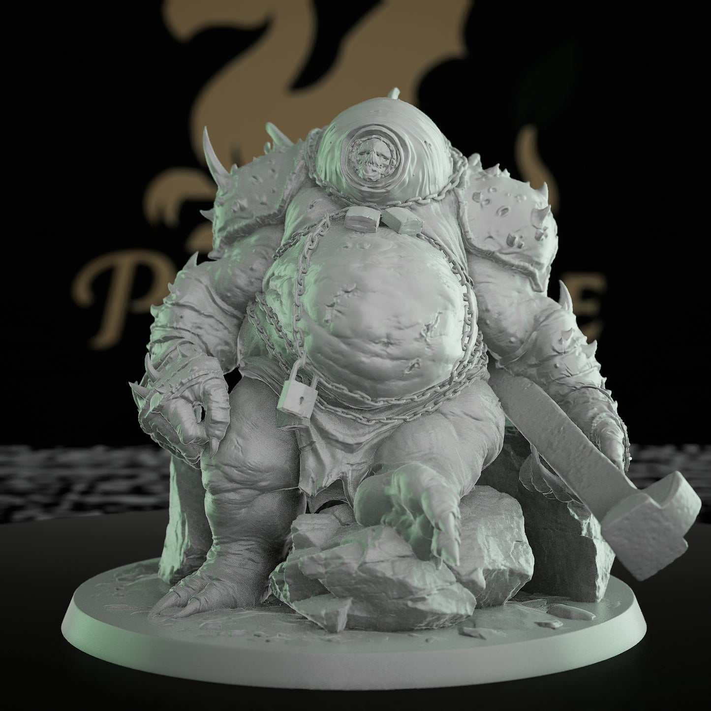 Gutspawn Armored Spiked Monster Miniature | Large | Rescale Miniatures | D&D DnD Pathfinder Miniature