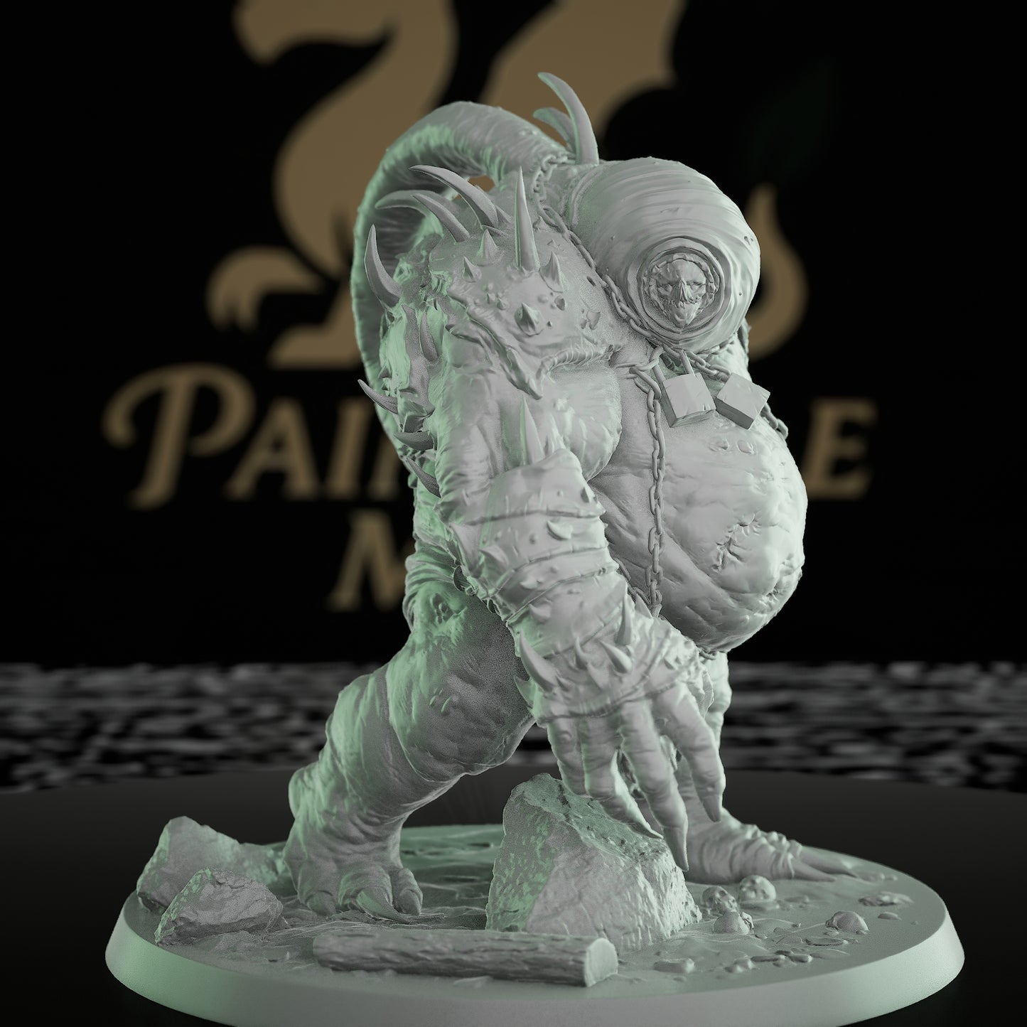 Gutspawn Armored Spiked Monster Miniature | Large | Rescale Miniatures | D&D DnD Pathfinder Miniature