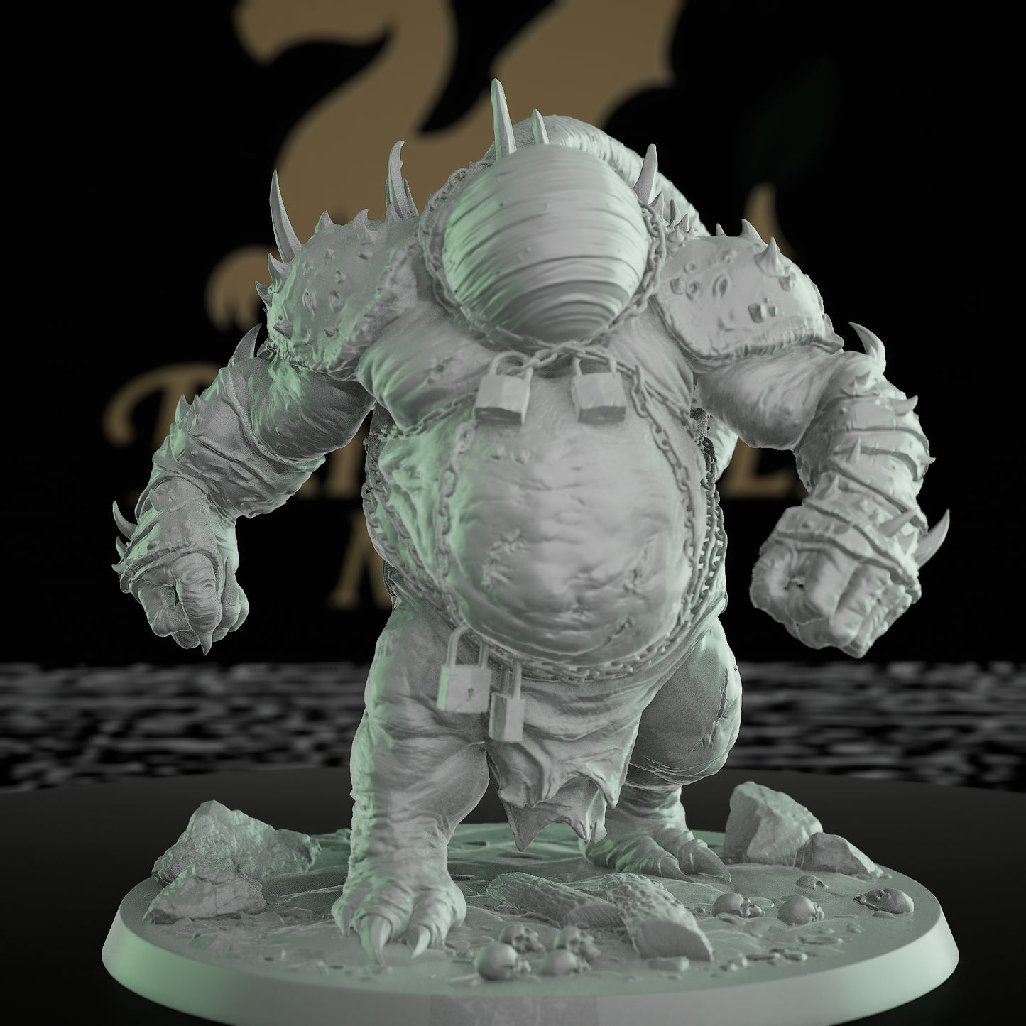 Gutspawn Armored Spiked Monster Miniature | Large | Rescale Miniatures | D&D DnD Pathfinder Miniature