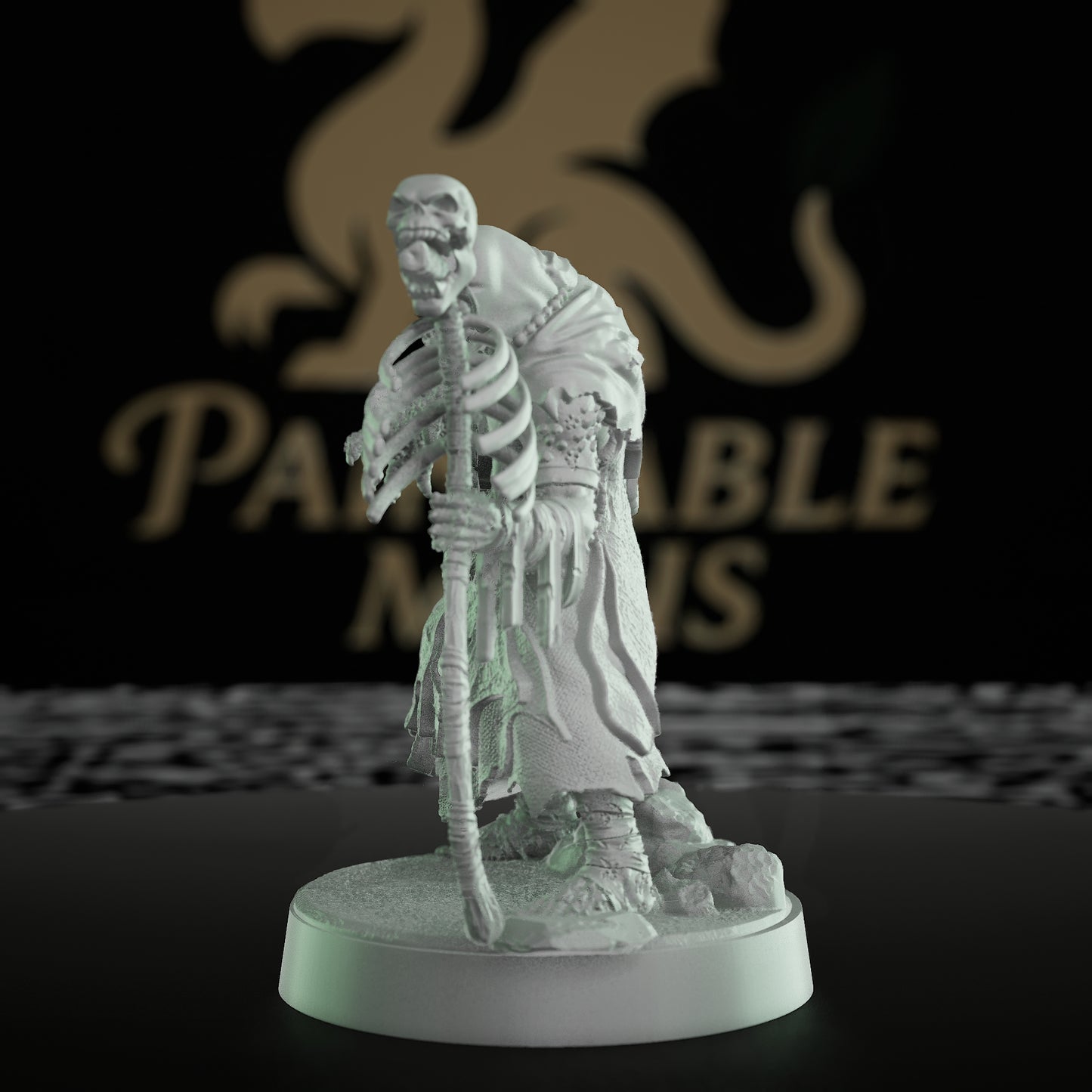 Undead Ogre Sorcerer Miniature Figure | Medium | Mammoth Factory | D&D DnD Pathfinder Miniature