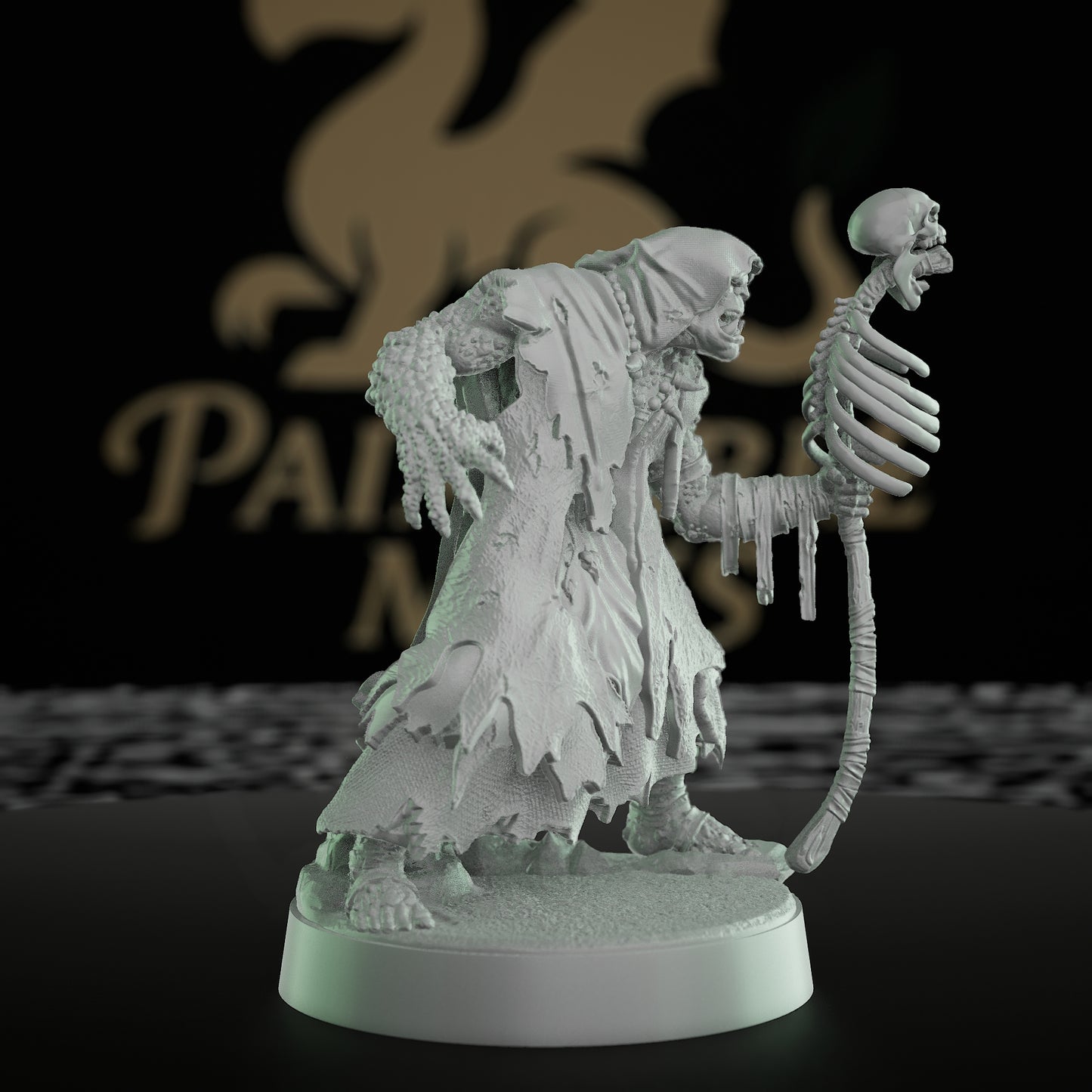 Undead Ogre Sorcerer Miniature Figure | Medium | Mammoth Factory | D&D DnD Pathfinder Miniature