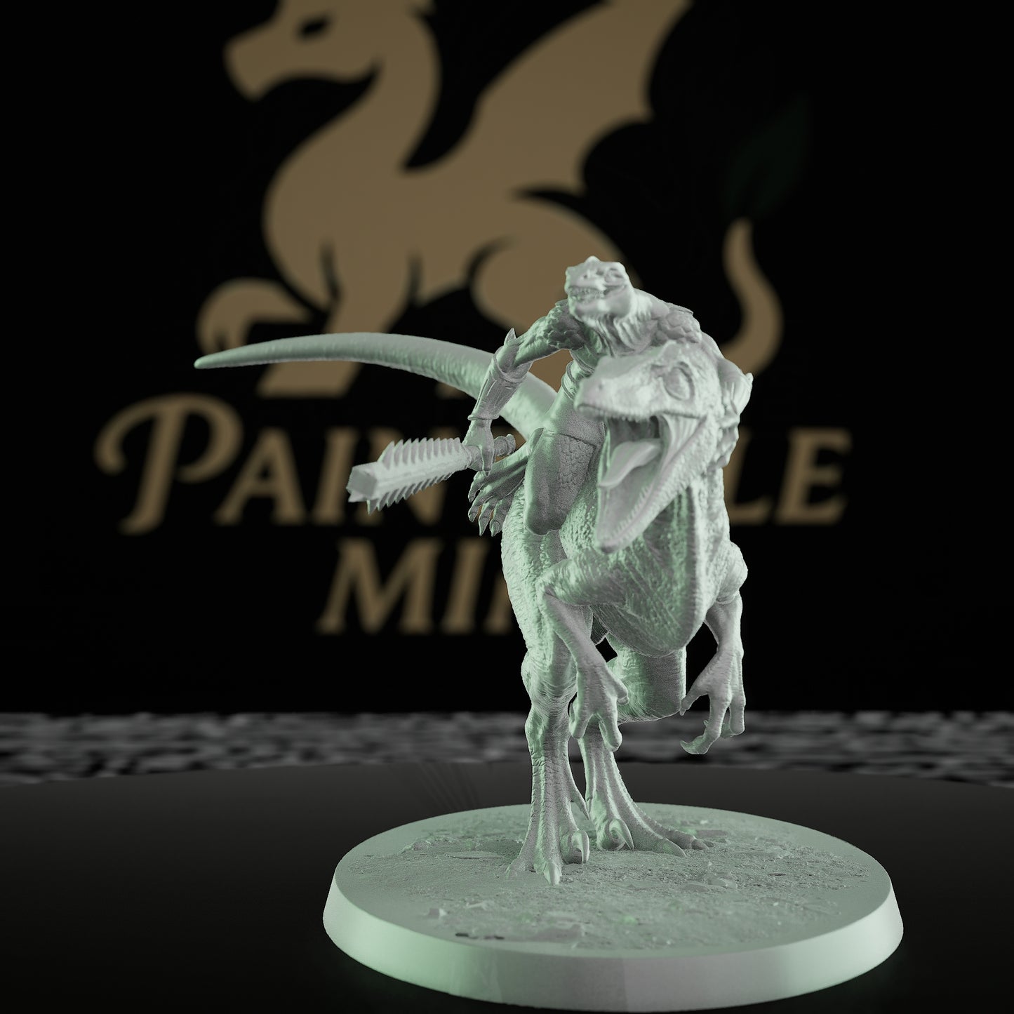 Collection Velociraptor Dinosaur Mount Beasts | Medium | Rescale Miniatures | D&D DnD Pathfinder Miniature