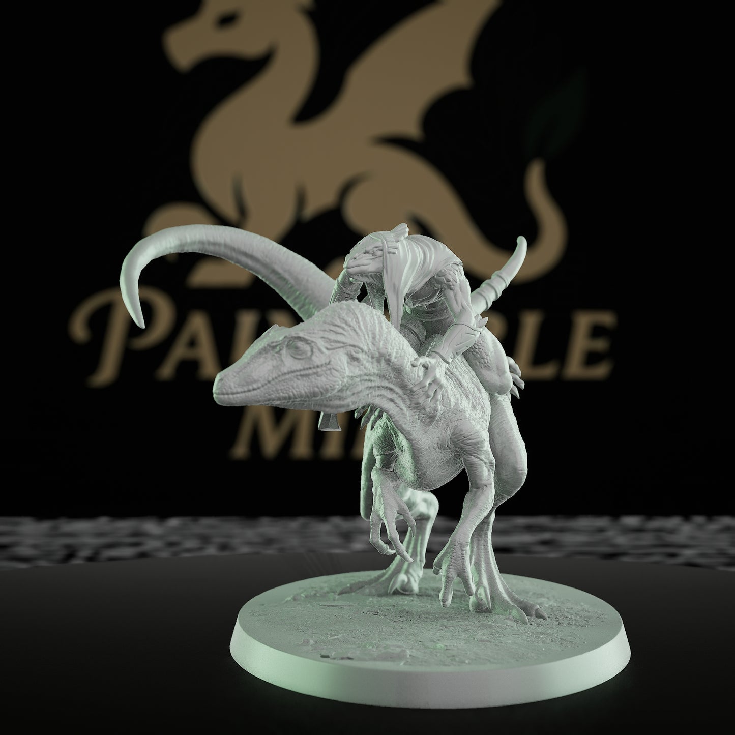 Collection Velociraptor Dinosaur Mount Beasts | Medium | Rescale Miniatures | D&D DnD Pathfinder Miniature