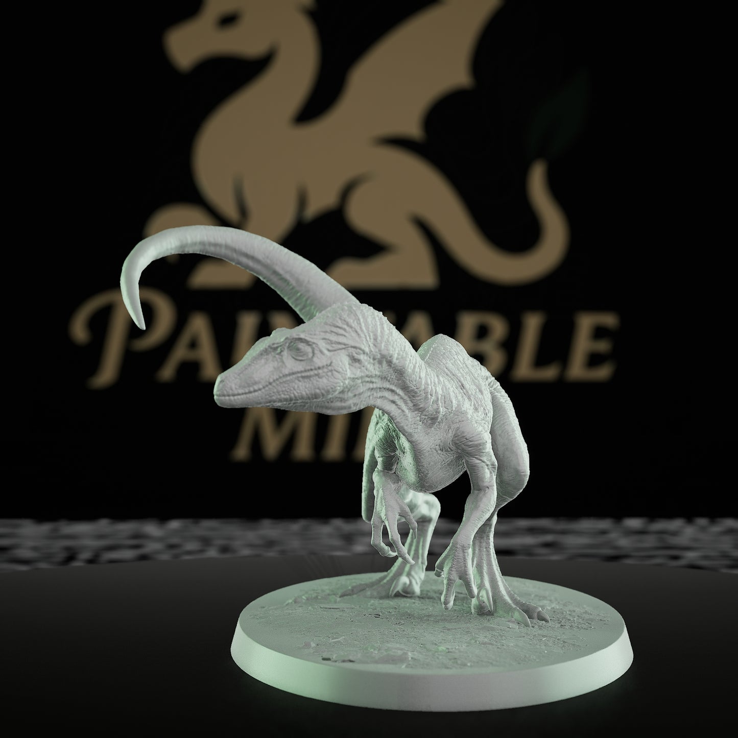 Collection Velociraptor Dinosaur Mount Beasts | Medium | Rescale Miniatures | D&D DnD Pathfinder Miniature