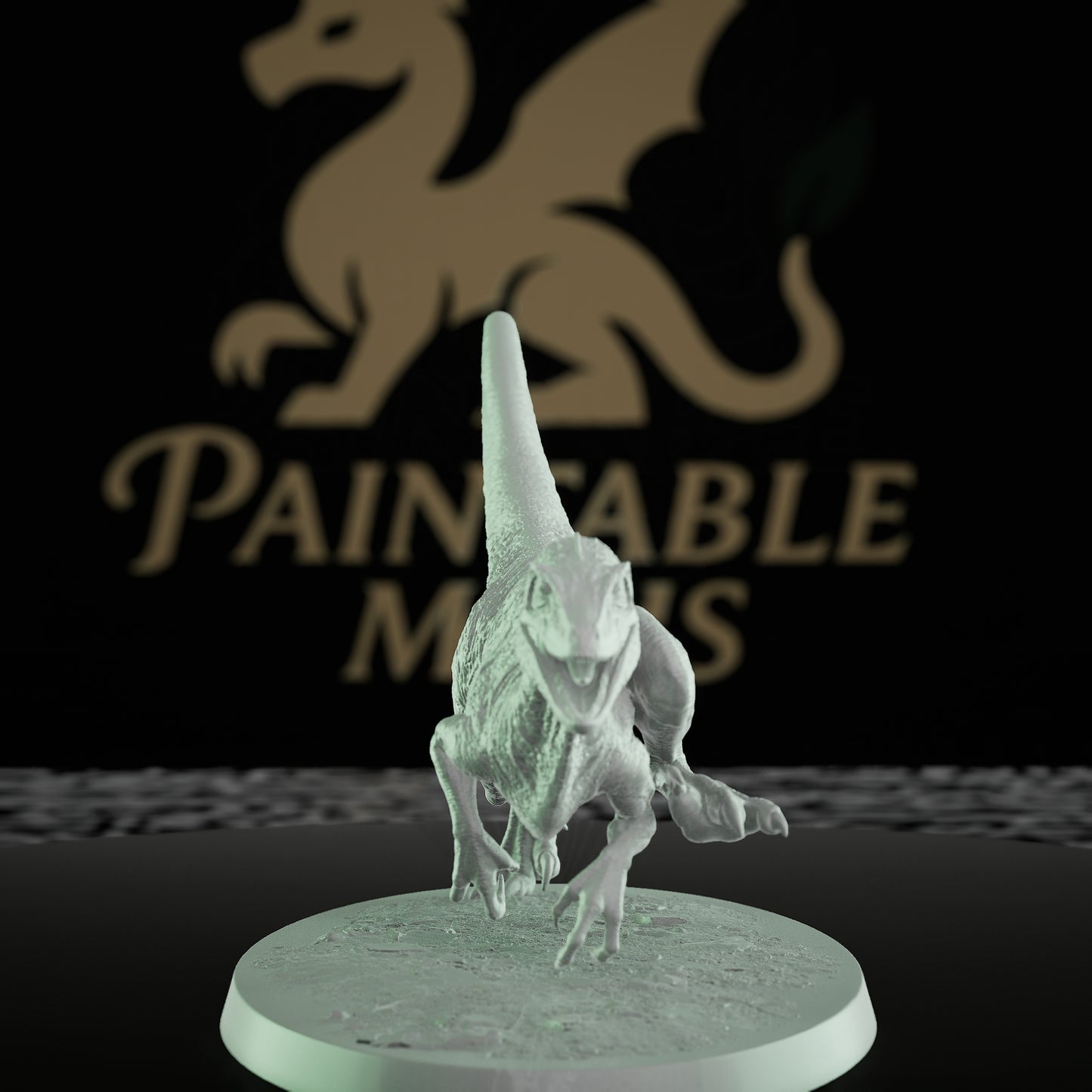 Collection Velociraptor Dinosaur Mount Beasts | Medium | Rescale Miniatures | D&D DnD Pathfinder Miniature