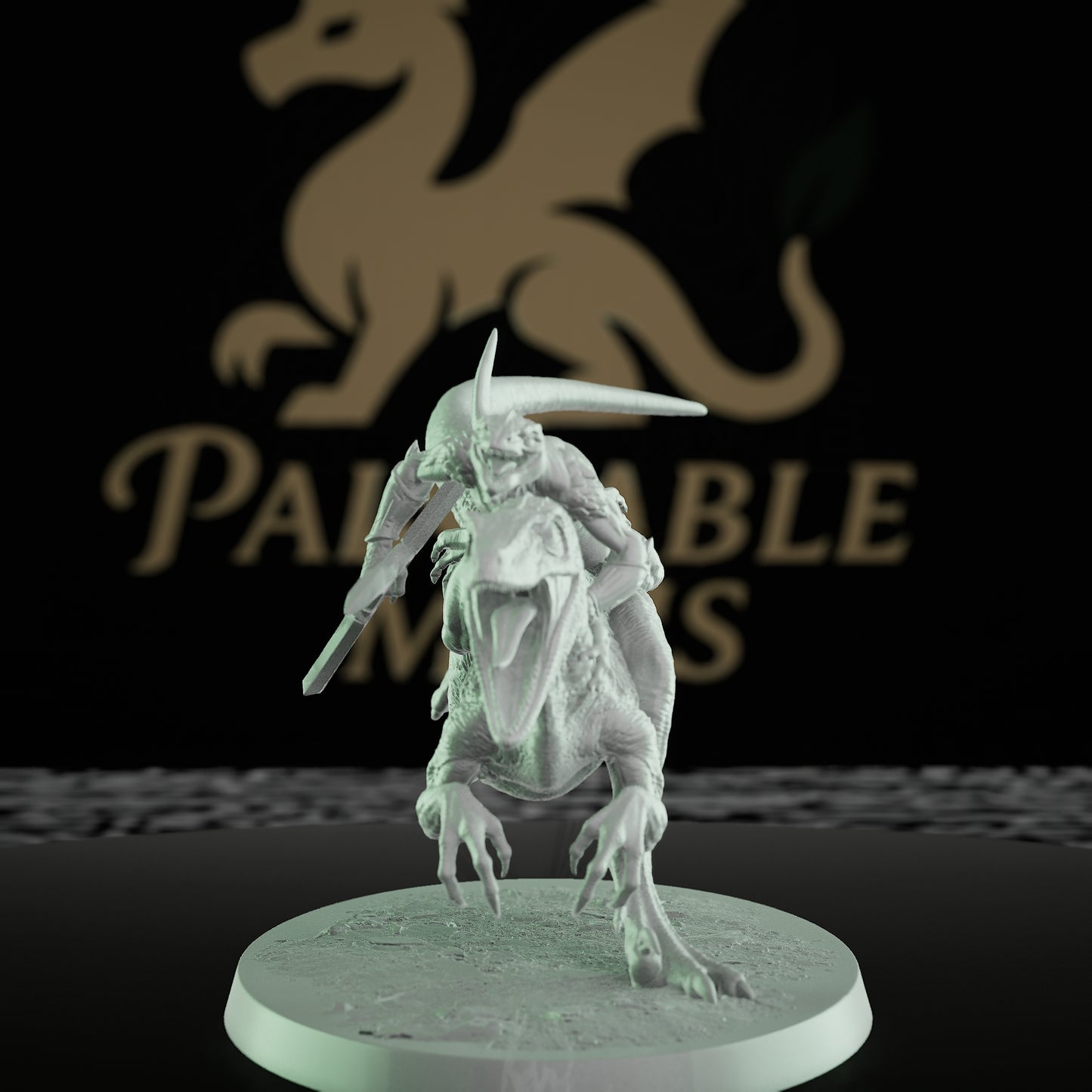 Collection Velociraptor Dinosaur Mount Beasts | Medium | Rescale Miniatures | D&D DnD Pathfinder Miniature