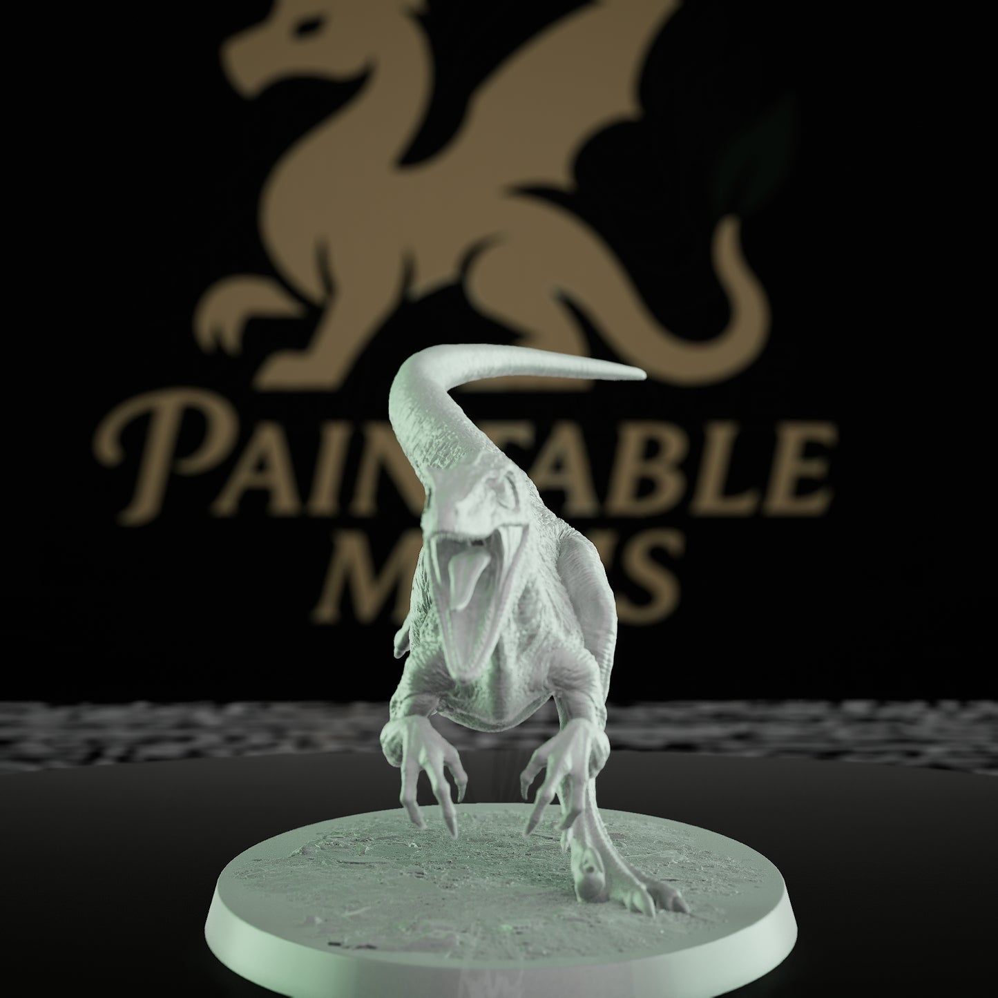 Collection Velociraptor Dinosaur Mount Beasts | Medium | Rescale Miniatures | D&D DnD Pathfinder Miniature