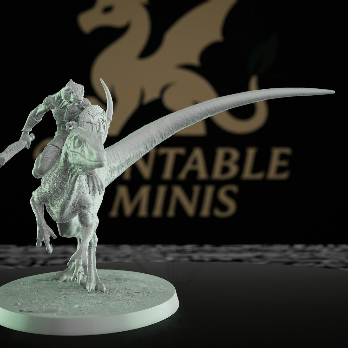 Collection Velociraptor Dinosaur Mount Beasts | Medium | Rescale Miniatures | D&D DnD Pathfinder Miniature