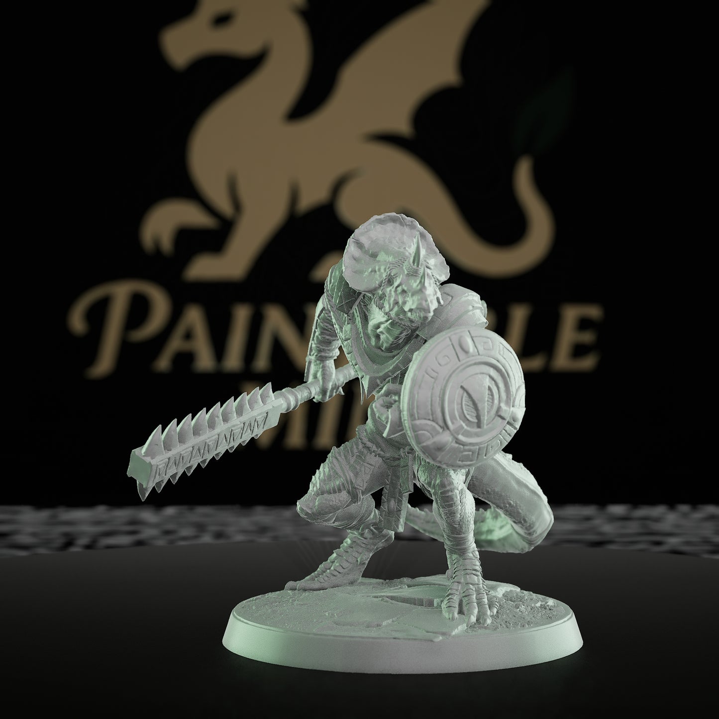 Collection Lizardfolk Warrior Miniature Grimscale | Medium | Rescale Miniatures | D&D DnD Pathfinder Miniature