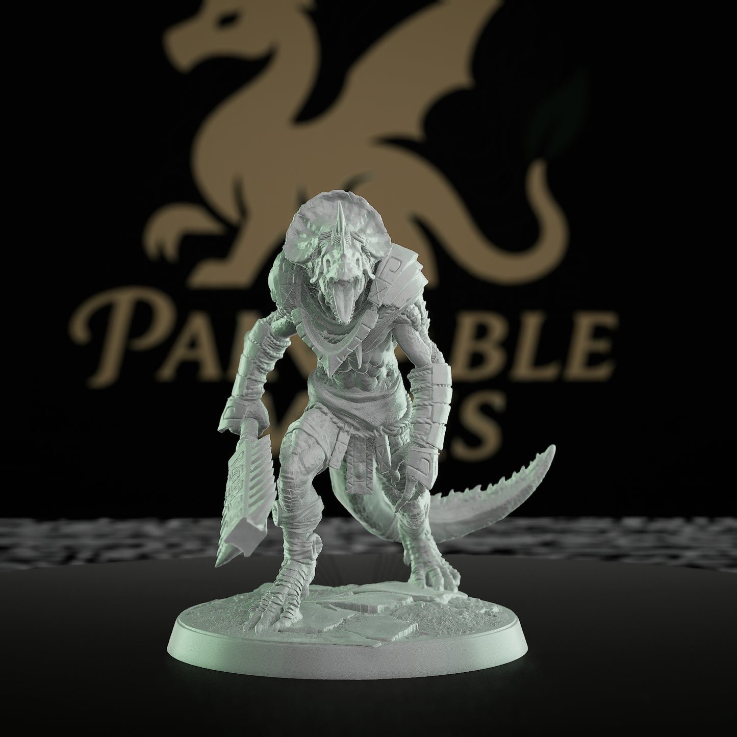 Collection Lizardfolk Warrior Miniature Grimscale | Medium | Rescale Miniatures | D&D DnD Pathfinder Miniature