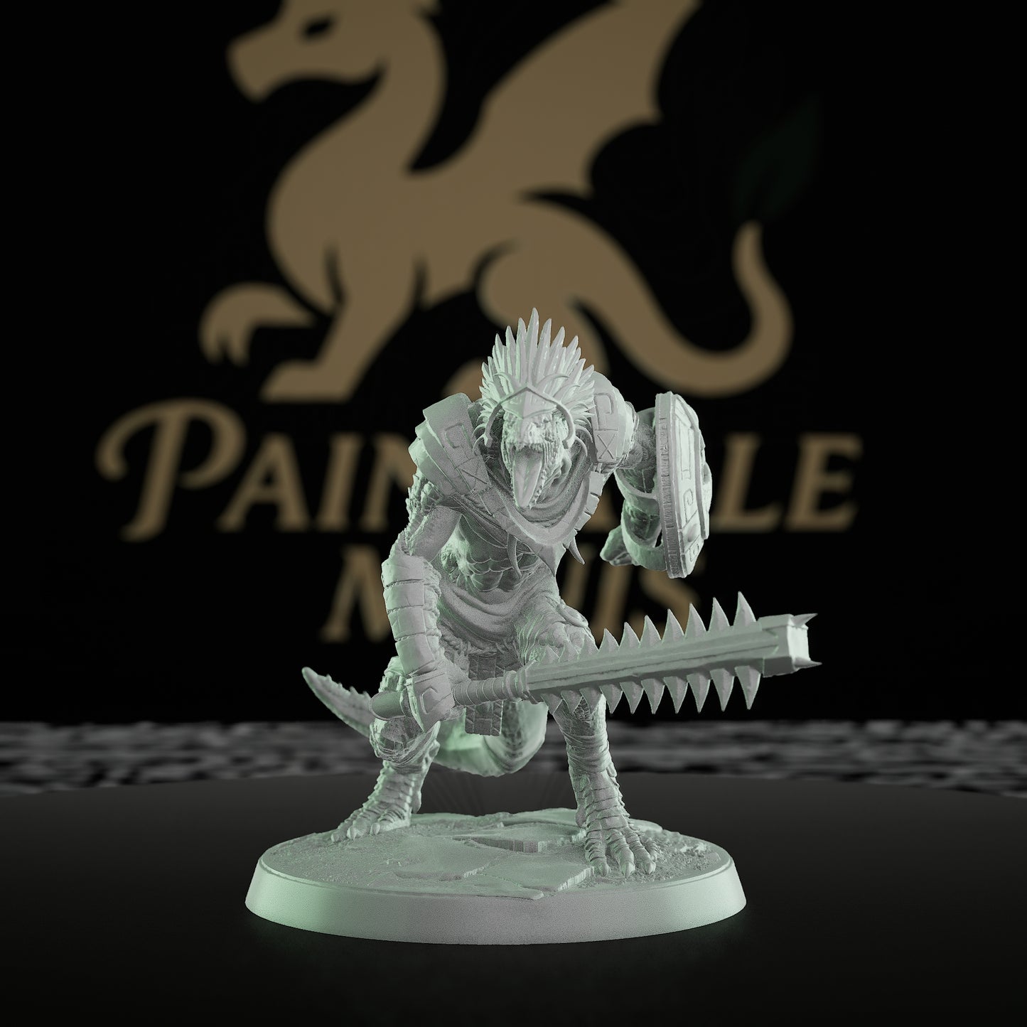 Collection Lizardfolk Warrior Miniature Grimscale | Medium | Rescale Miniatures | D&D DnD Pathfinder Miniature